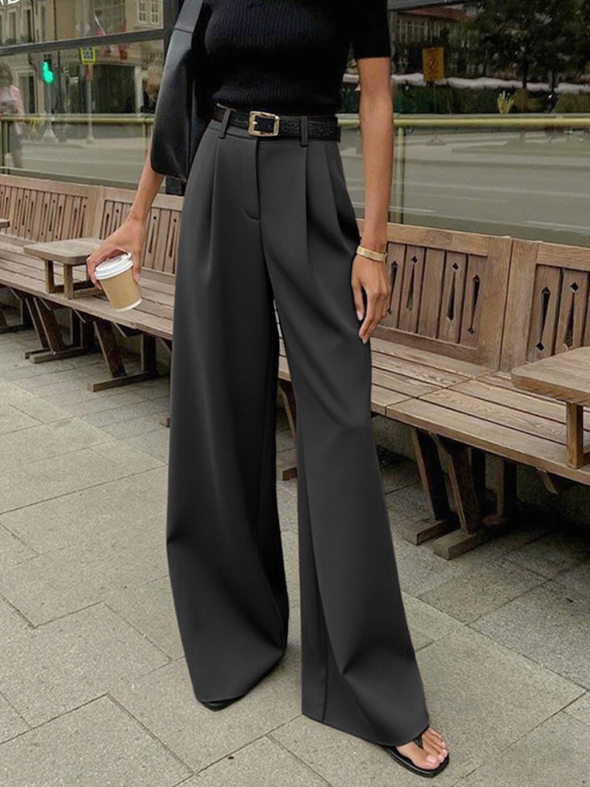 Dames broek — normale pasvorm, lange pijpen | Vanista - Vanista