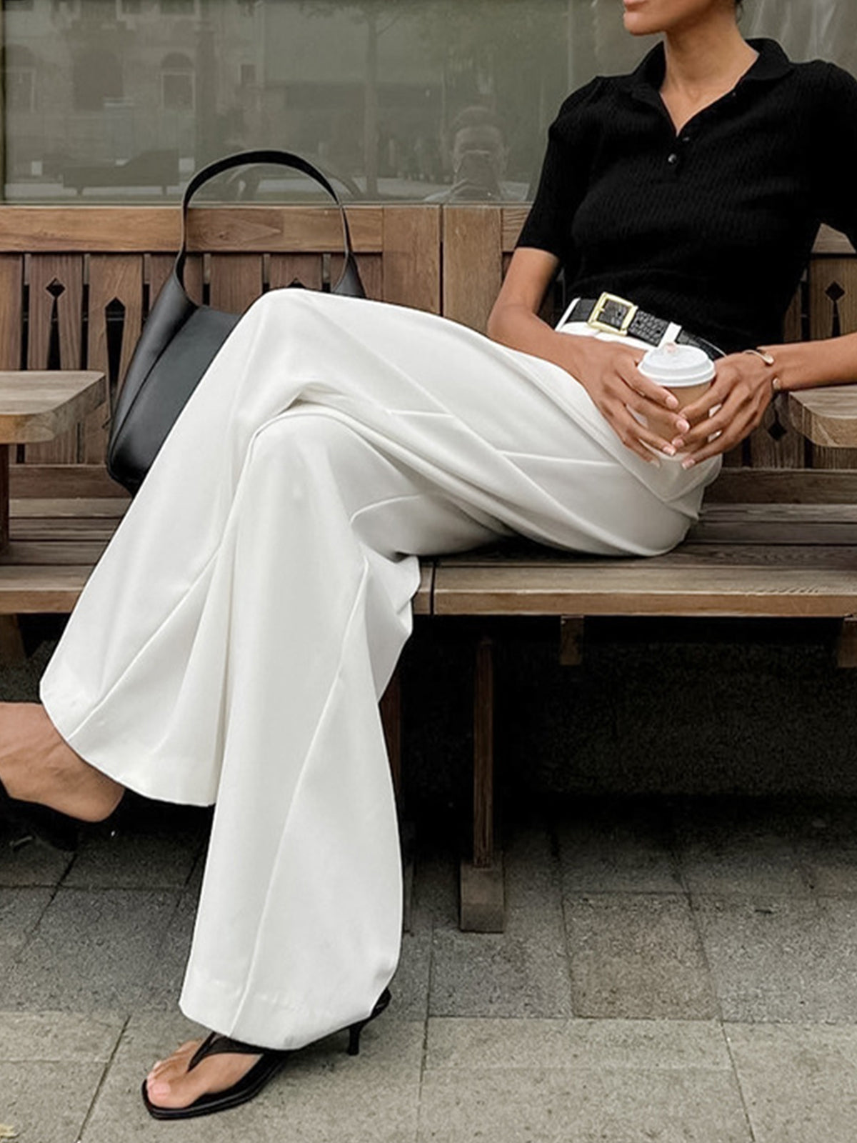 Dames broek — normale pasvorm, lange pijpen | Vanista - Vanista