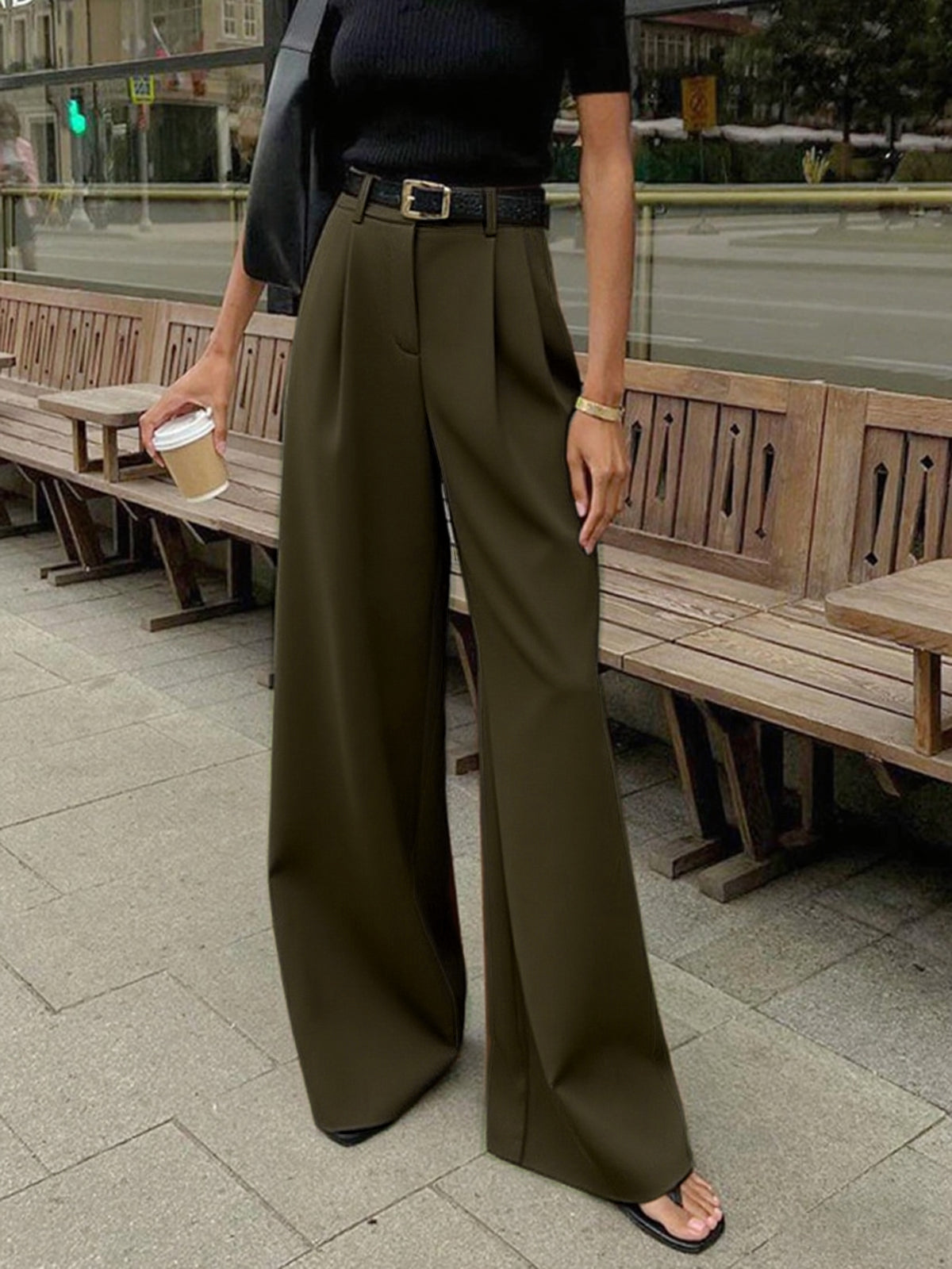 Dames broek — normale pasvorm, lange pijpen | Vanista - Vanista