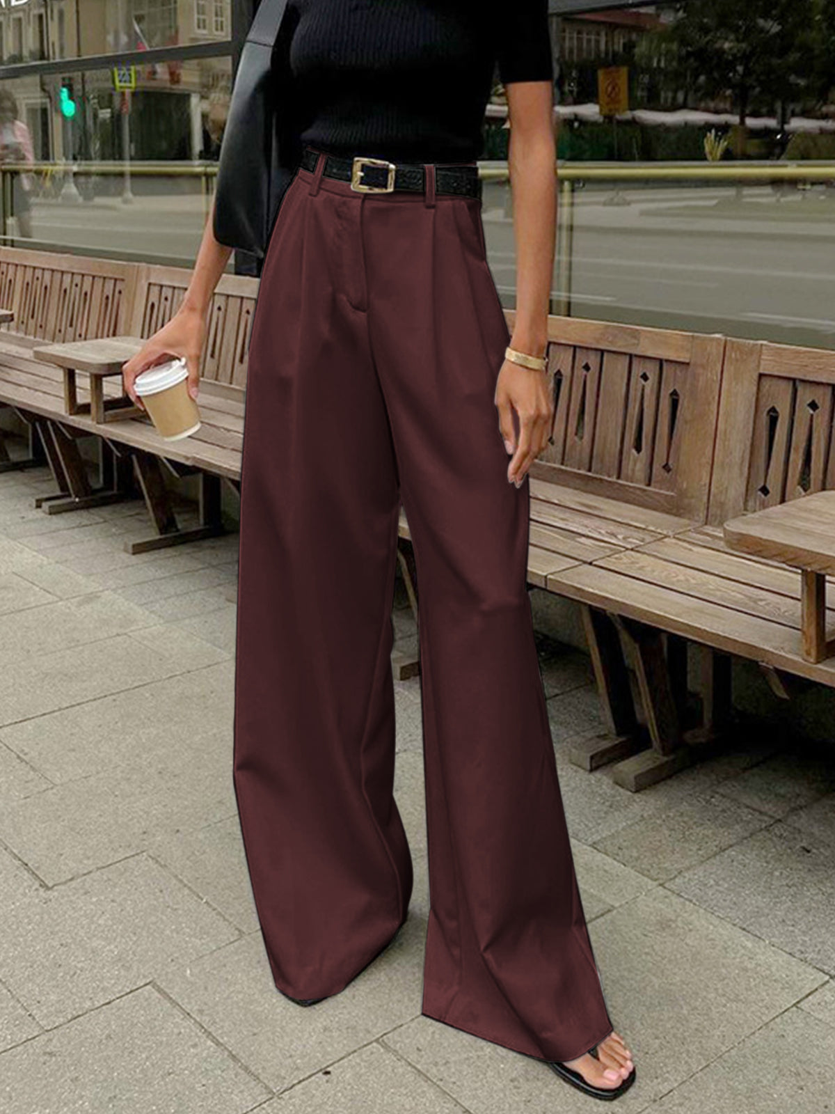 Dames broek — normale pasvorm, lange pijpen | Vanista - Vanista