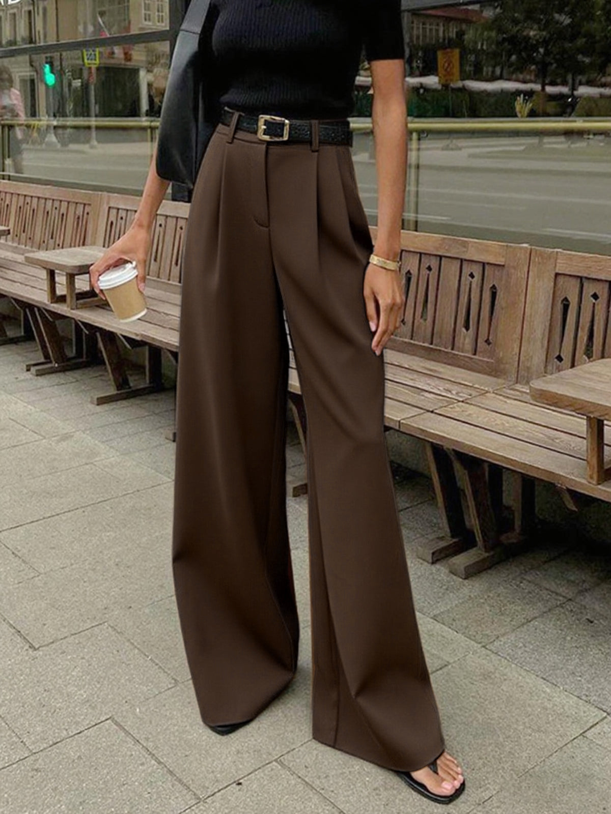 Dames broek — normale pasvorm, lange pijpen | Vanista - Vanista