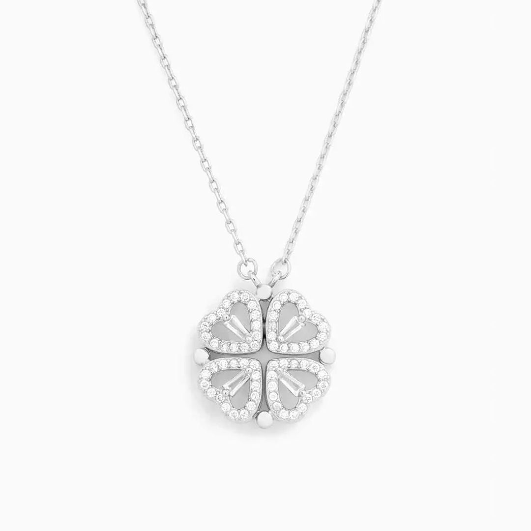 Hart en Klavertje Ketting - Boost je liefde en geluk