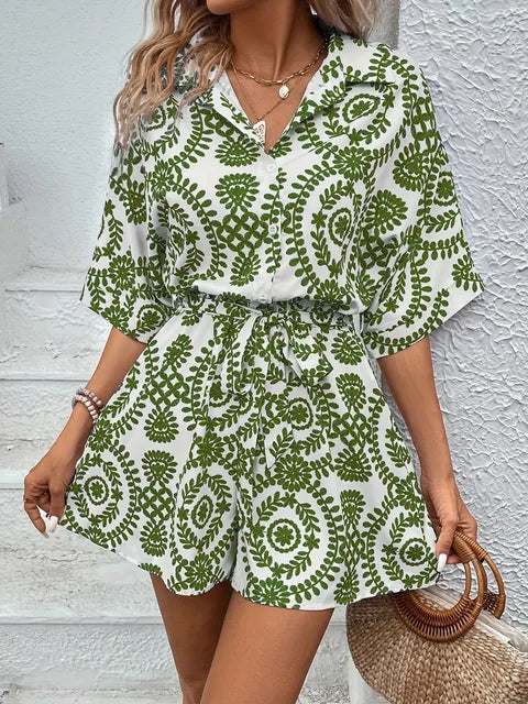 Paula| Comfortabel Zomer Playsuit met print