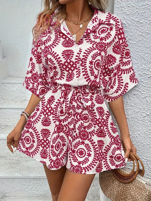 Paula| Comfortabel Zomer Playsuit met print