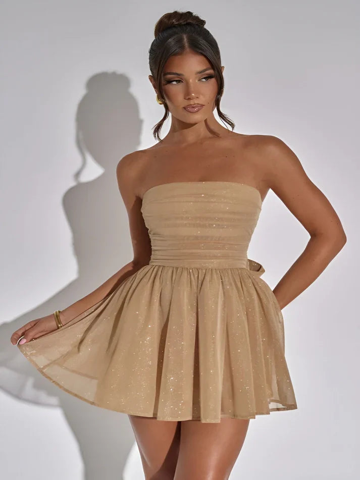 Veerle | Glamoureuze Paillettenjurk Strapless