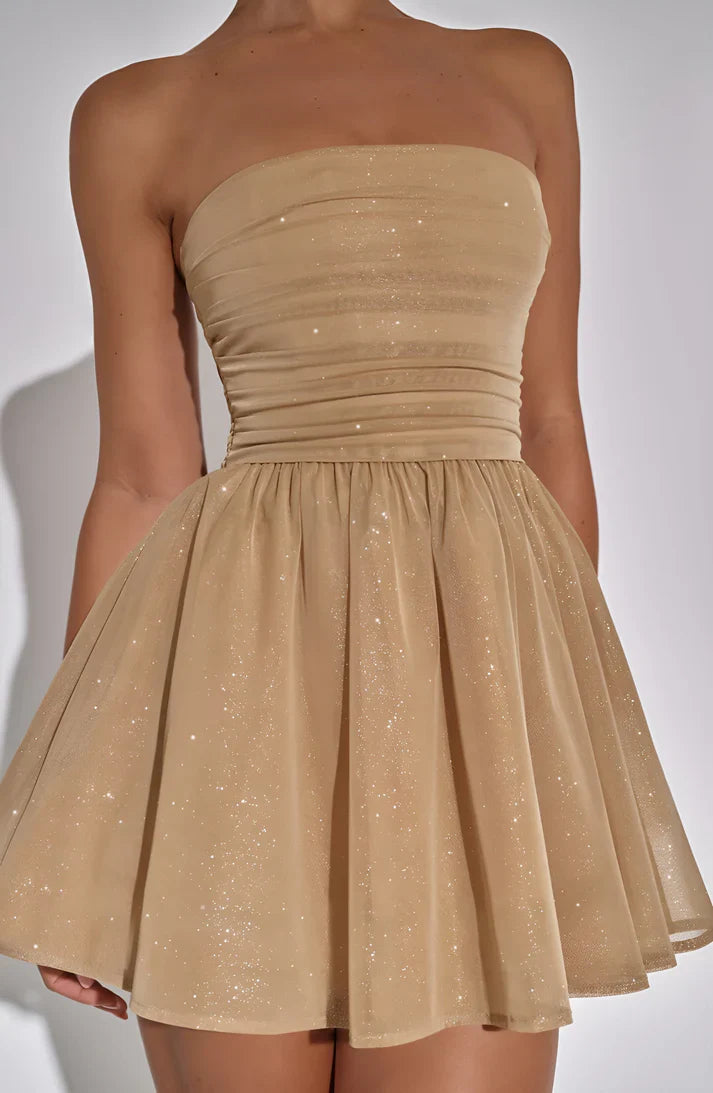 Veerle | Glamoureuze Paillettenjurk Strapless
