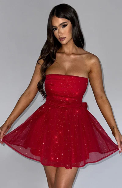 Veerle | Glamoureuze Paillettenjurk Strapless