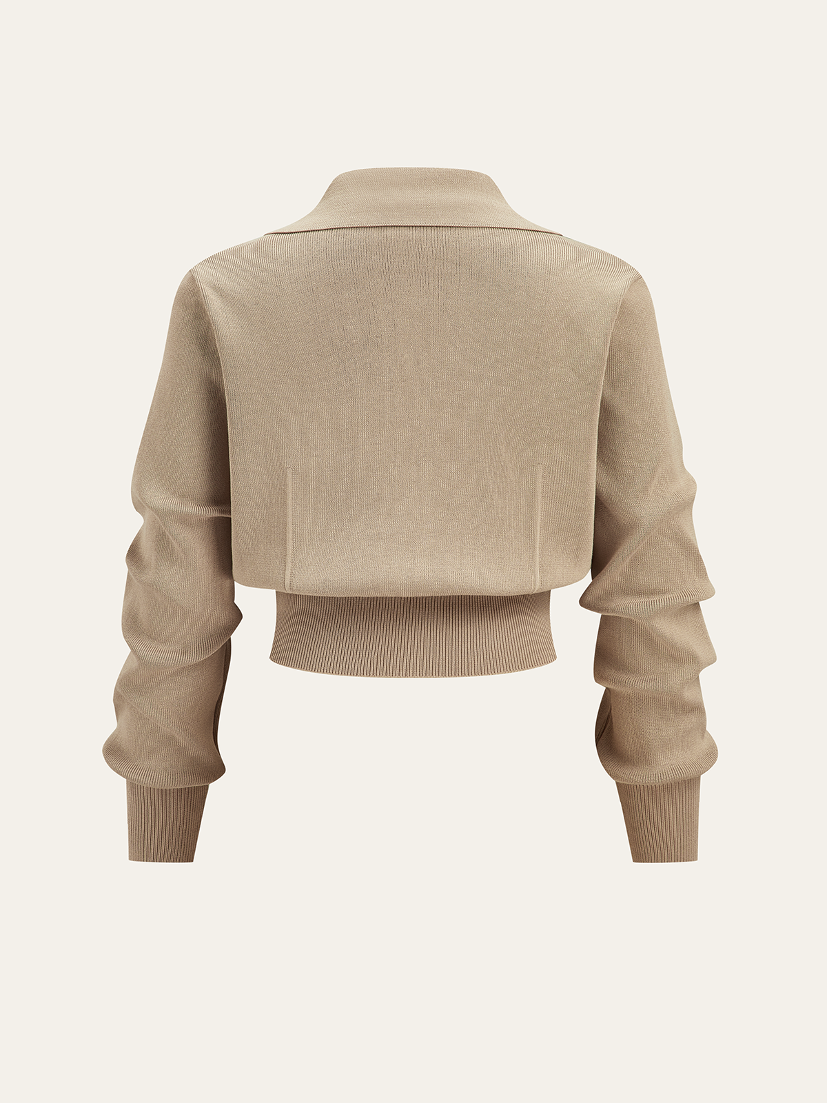 knit set met cropped jacket en midi-rok met gouden knopen – luxe dameskleding Vanista