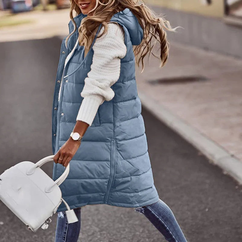 lange gewatteerde bodywarmer van Vanista