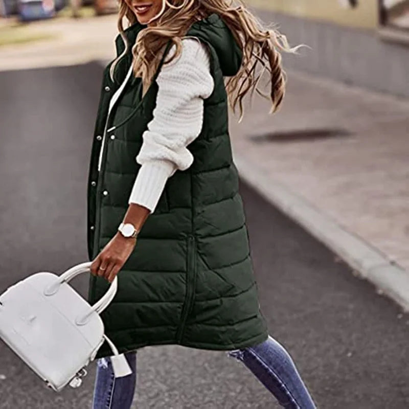 lange gewatteerde bodywarmer van Vanista
