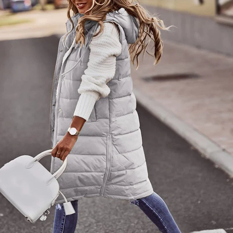 lange gewatteerde bodywarmer van Vanista