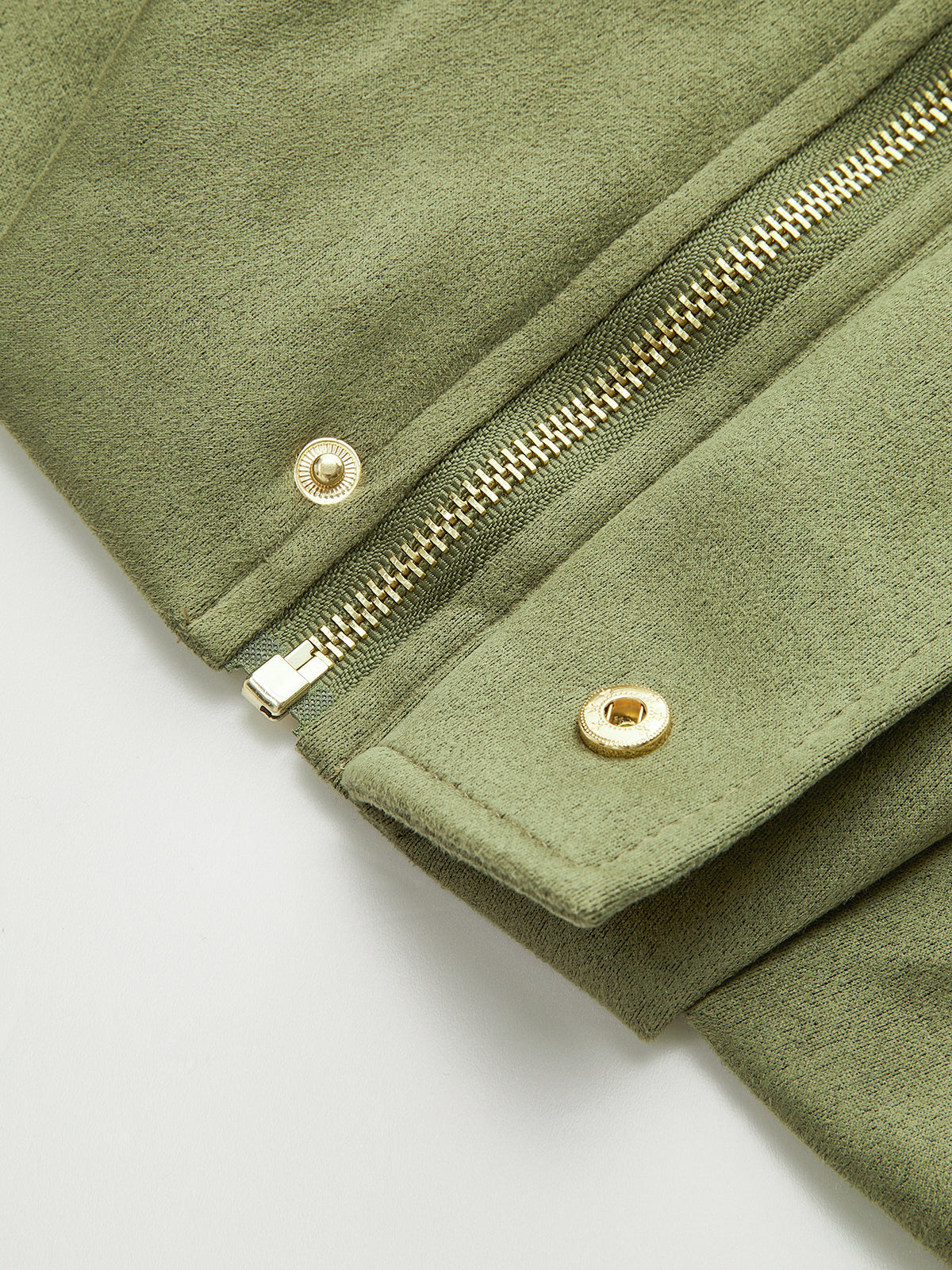 on-trend Suède Zip-Up Jas van Vanista