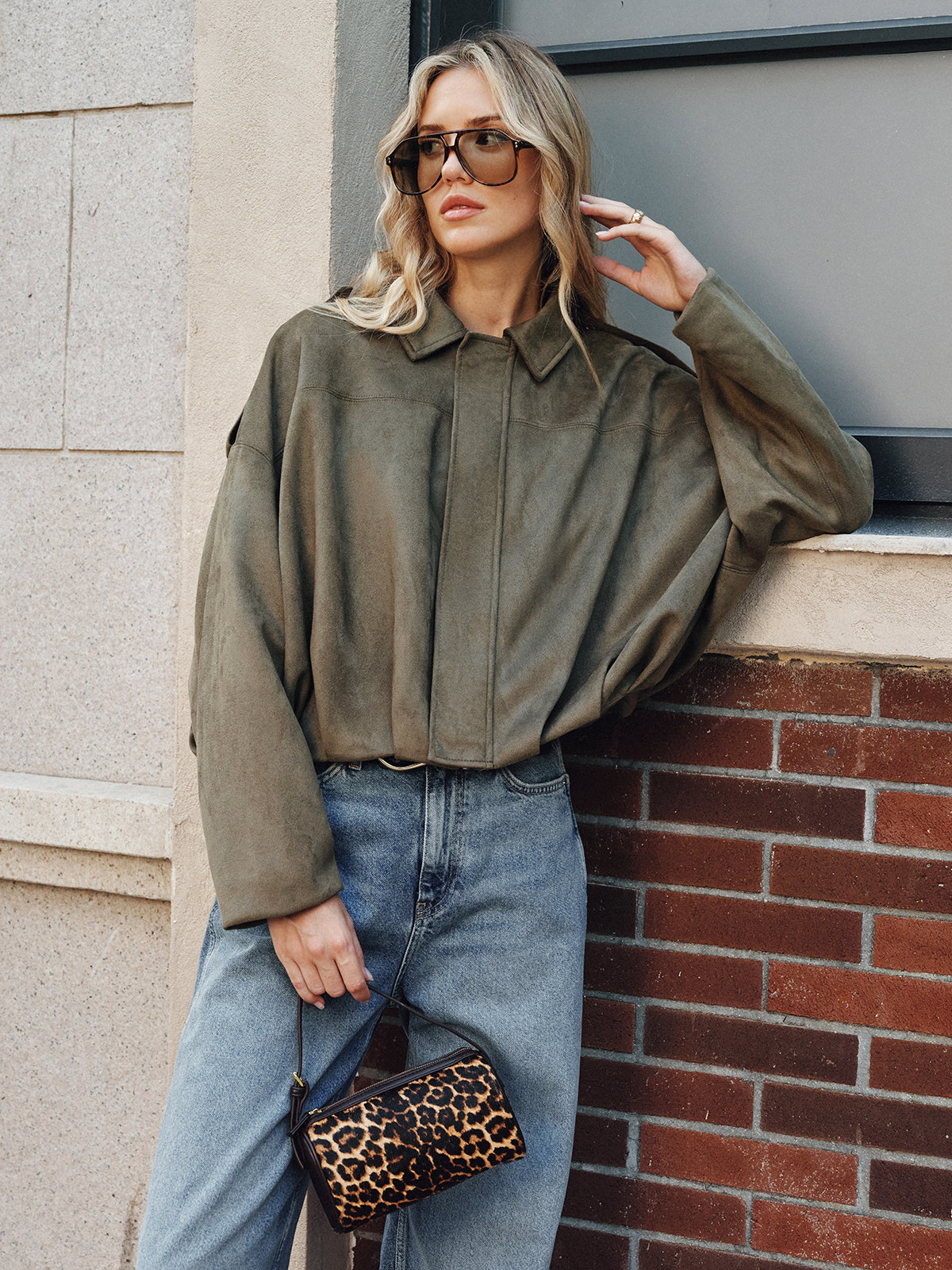 on-trend Suède Zip-Up Jas van Vanista