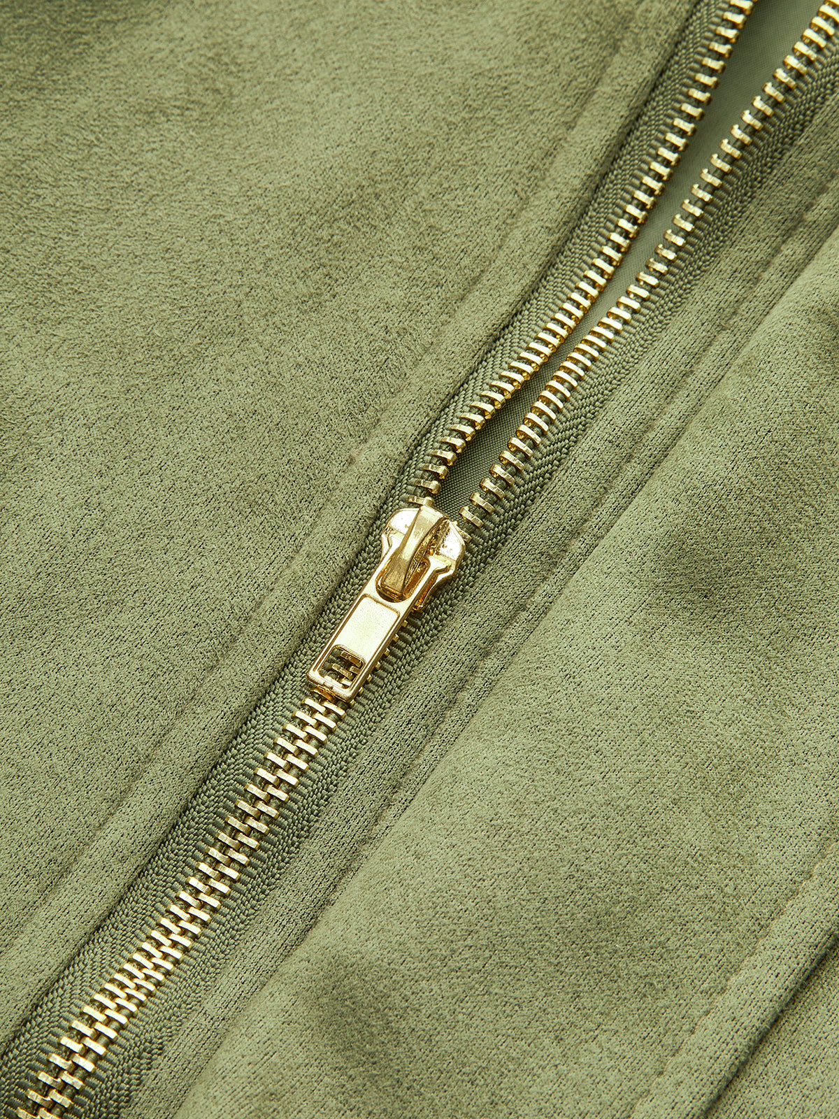 on-trend Suède Zip-Up Jas van Vanista