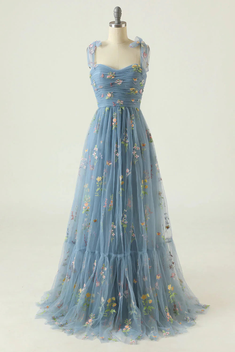 Anastasia | Elegante Mini en Maxi Tule Jurk met Bloemenprint