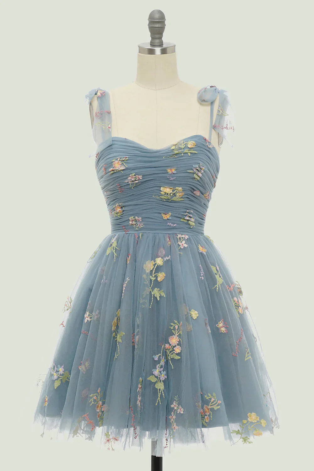 Anastasia | Elegante Mini en Maxi Tule Jurk met Bloemenprint