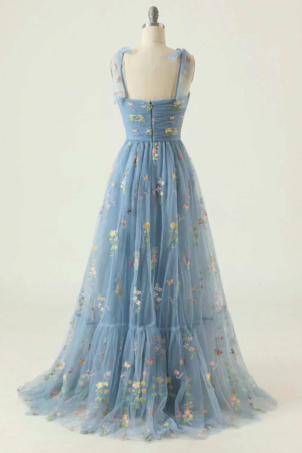 Anastasia | Elegante Mini en Maxi Tule Jurk met Bloemenprint