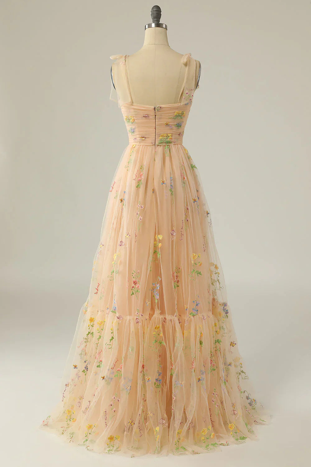 Anastasia | Elegante Mini en Maxi Tule Jurk met Bloemenprint