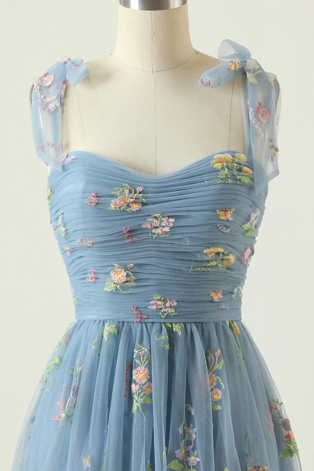 Anastasia | Elegante Mini en Maxi Tule Jurk met Bloemenprint