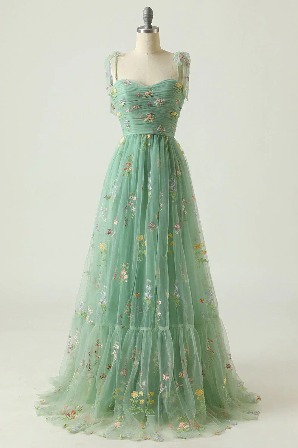 Anastasia | Elegante Mini en Maxi Tule Jurk met Bloemenprint