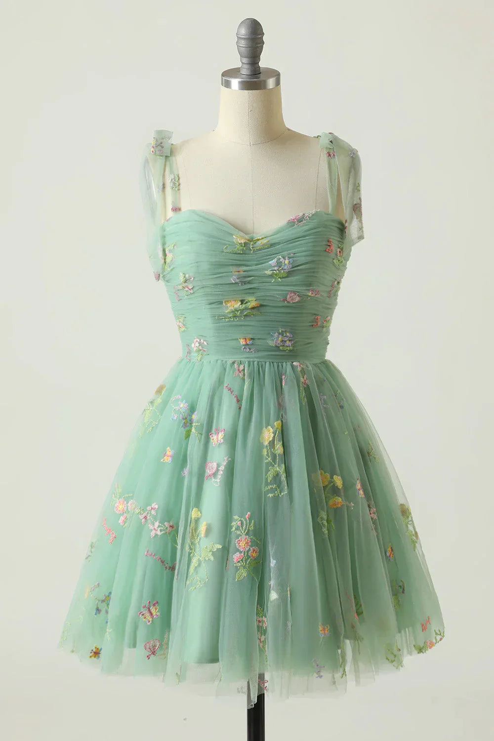 Anastasia | Elegante Mini en Maxi Tule Jurk met Bloemenprint