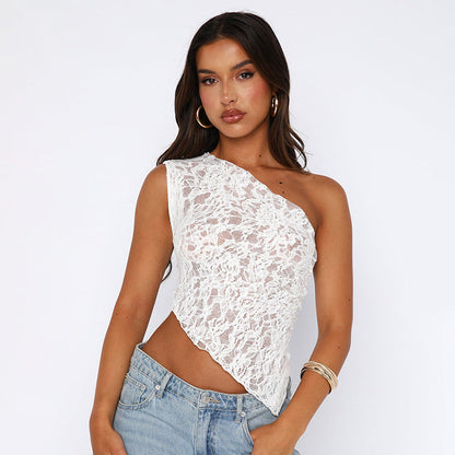 Anie | Zomerse Assymetrische Schouder Top