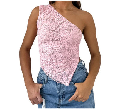 Anie | Zomerse Assymetrische Schouder Top