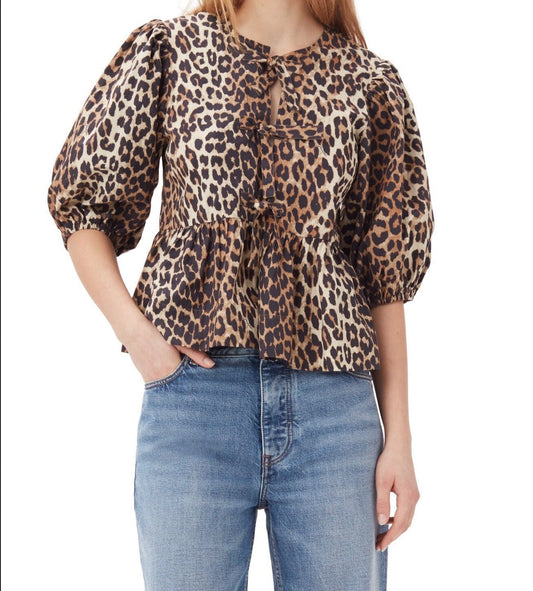 Barbara - Top Luipaard print