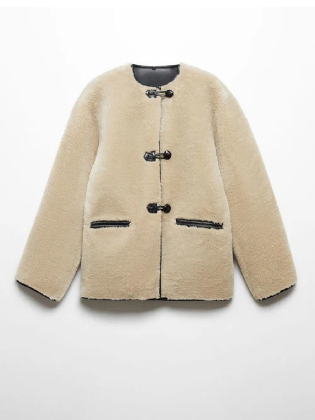 Beige damesjas met A-lijn en single-breasted design – Vanista