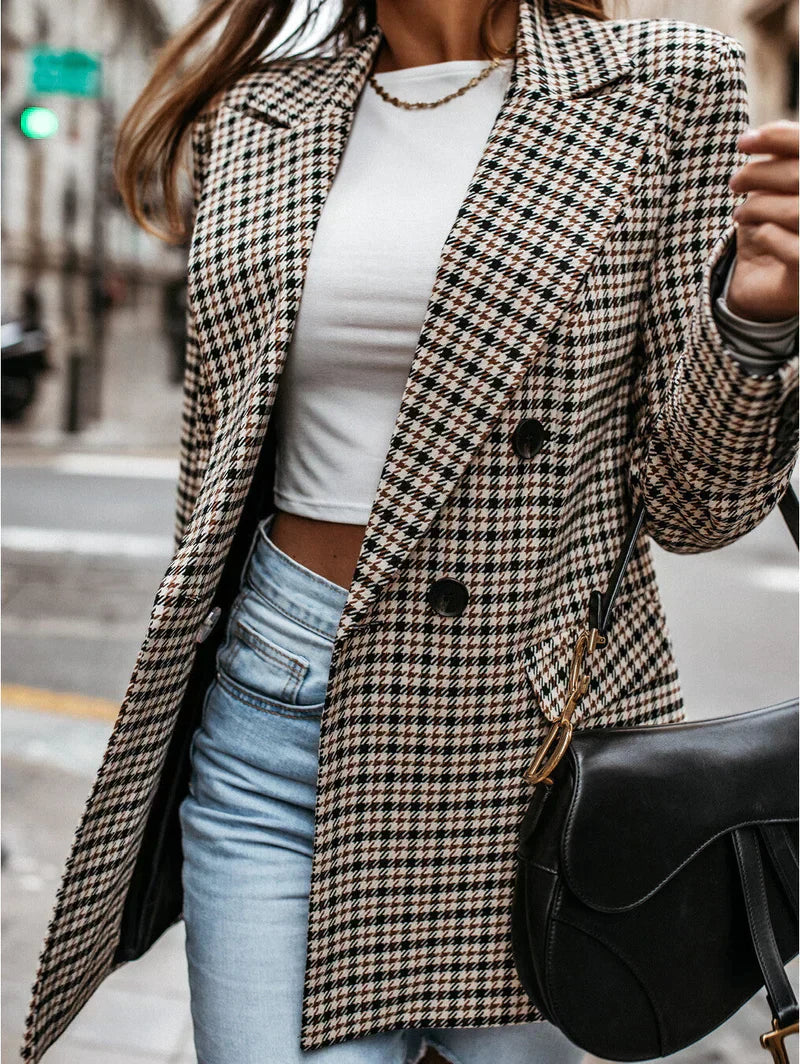 Trendy  Blazer met  ruitjes