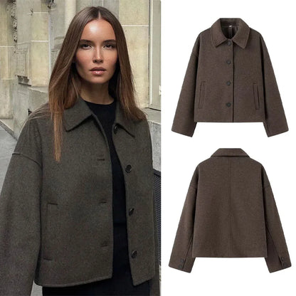 Cropped jas — chic, rechte fit | Vanista - Vanista