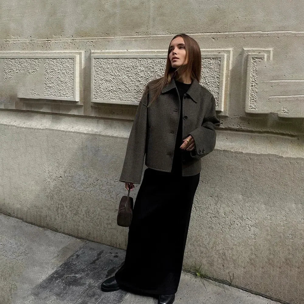 Cropped jas — chic, rechte fit | Vanista - Vanista