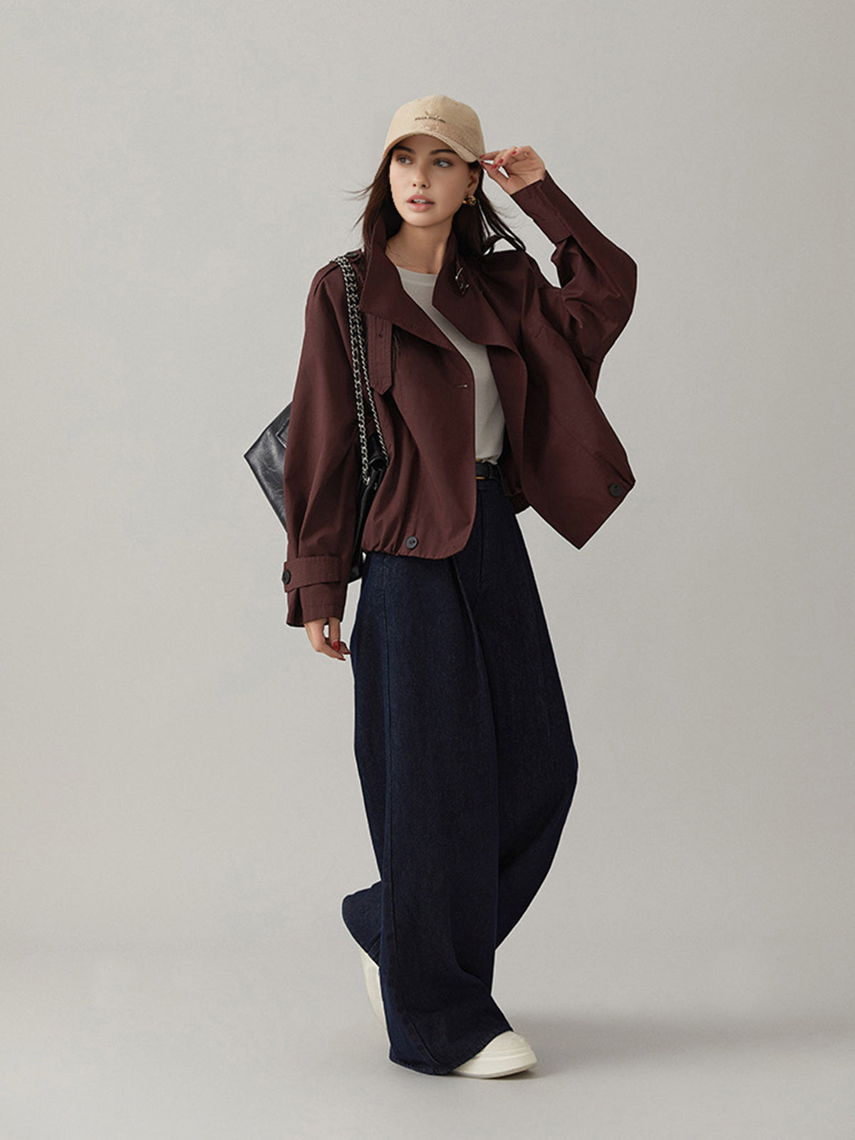 Dames coat — recht silhouet, regular lengte | Vanista - Vanista