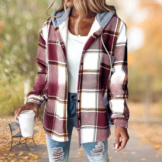 Geruite Trendy Herfstjas