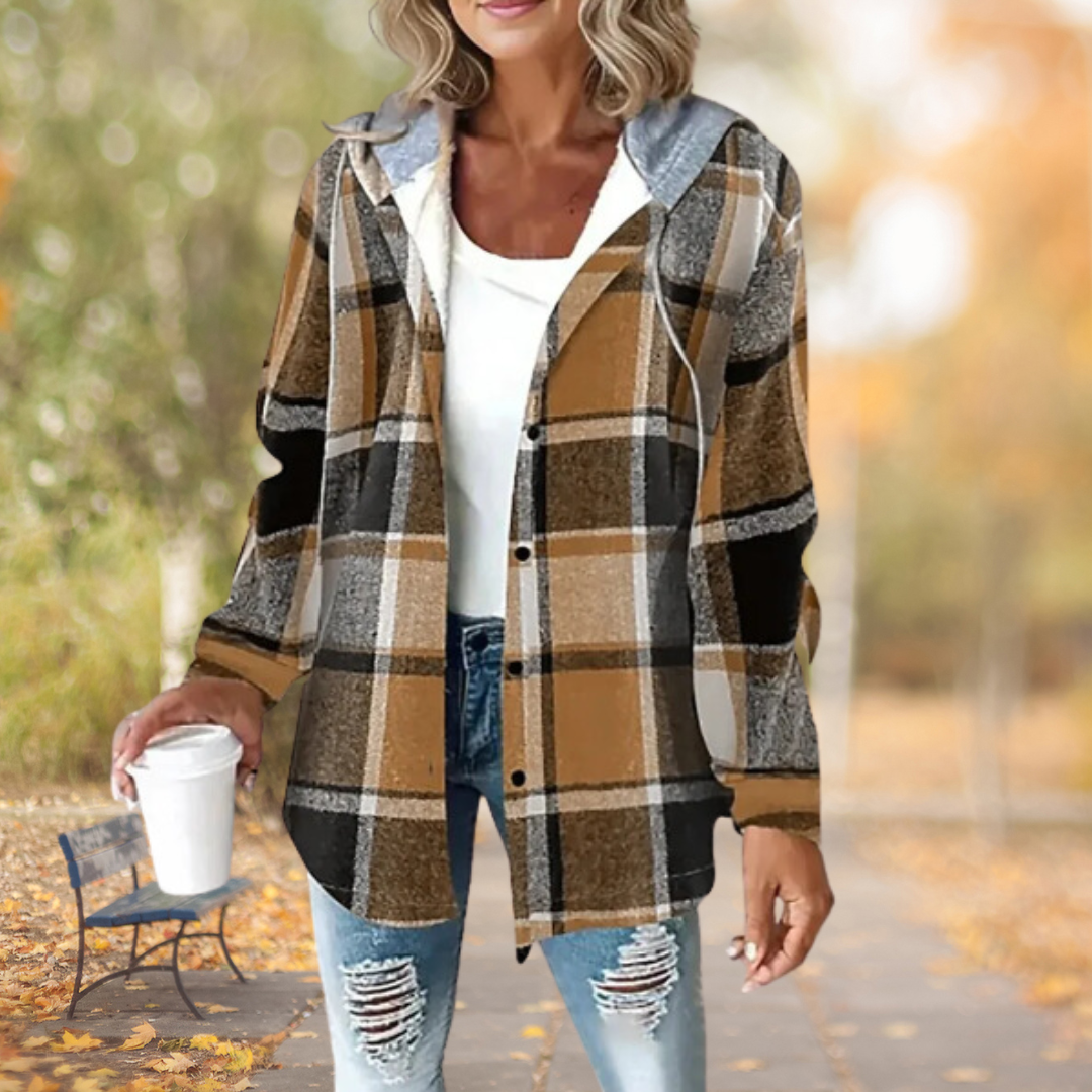 Geruite Trendy Herfstjas
