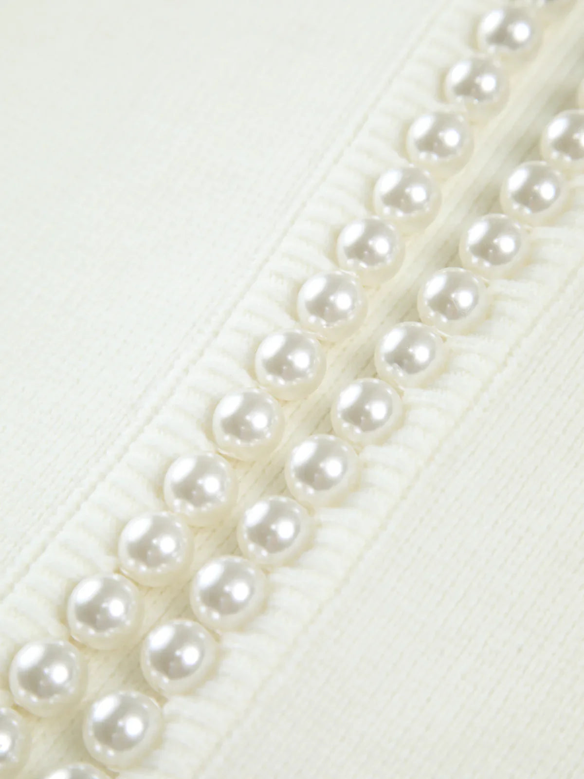 Gebreid vest met parels — chic | Vanista - Vanista
