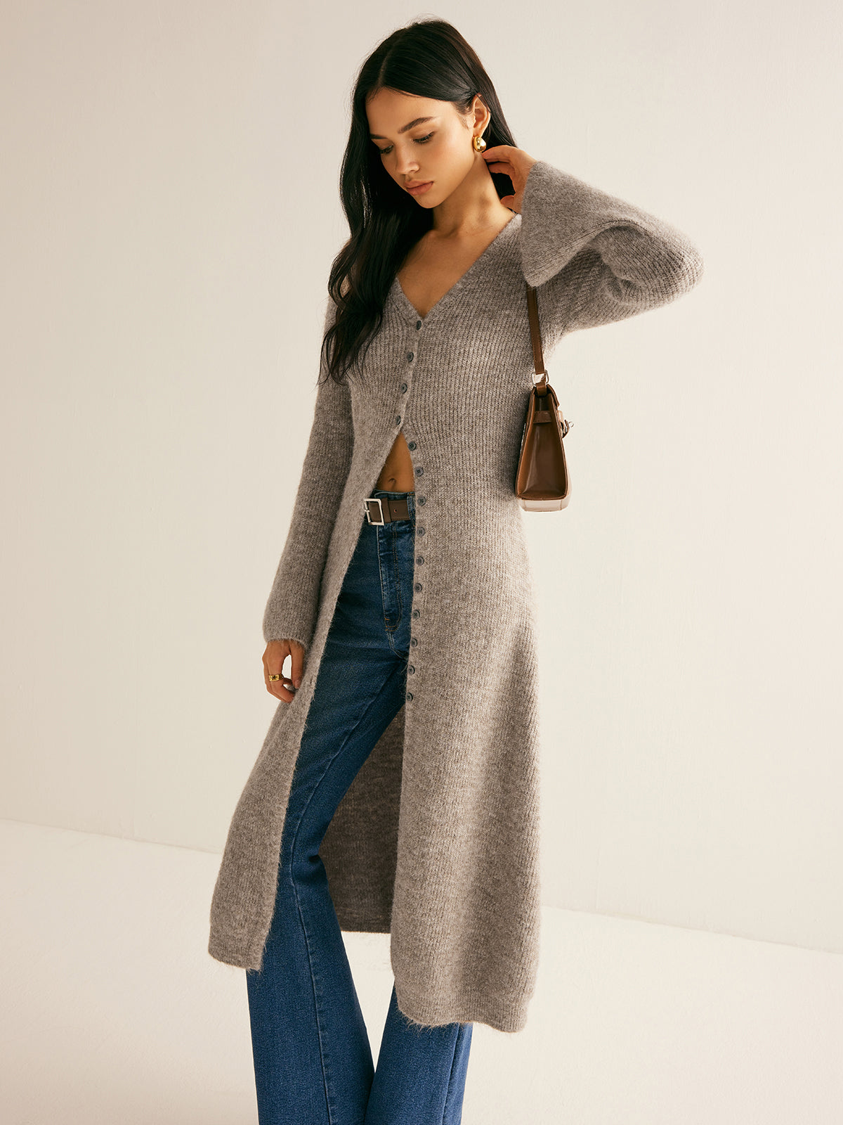 Dames gebreide lange trui — comfortabel & chic | Vanista - Vanista