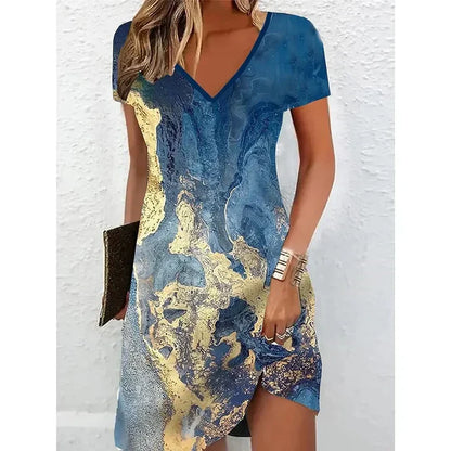 Hayle | Glitter midi jurk met V-hals in verschillende Kleuren