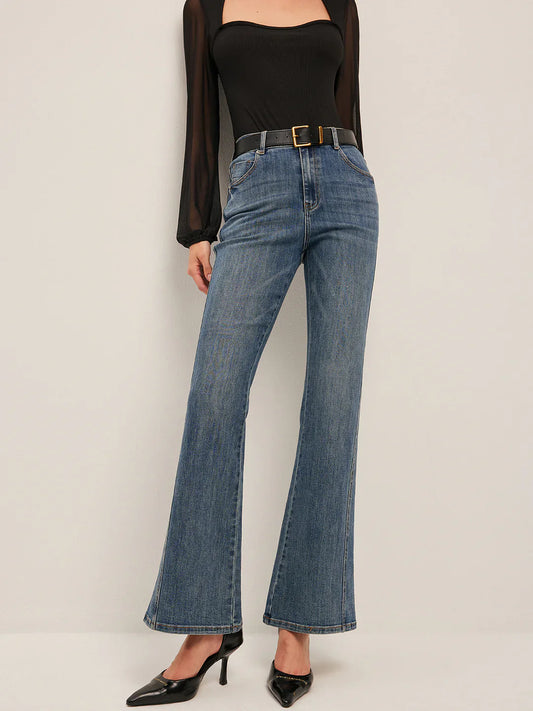 Jeans met middelhoge taille I Ines - Vanista