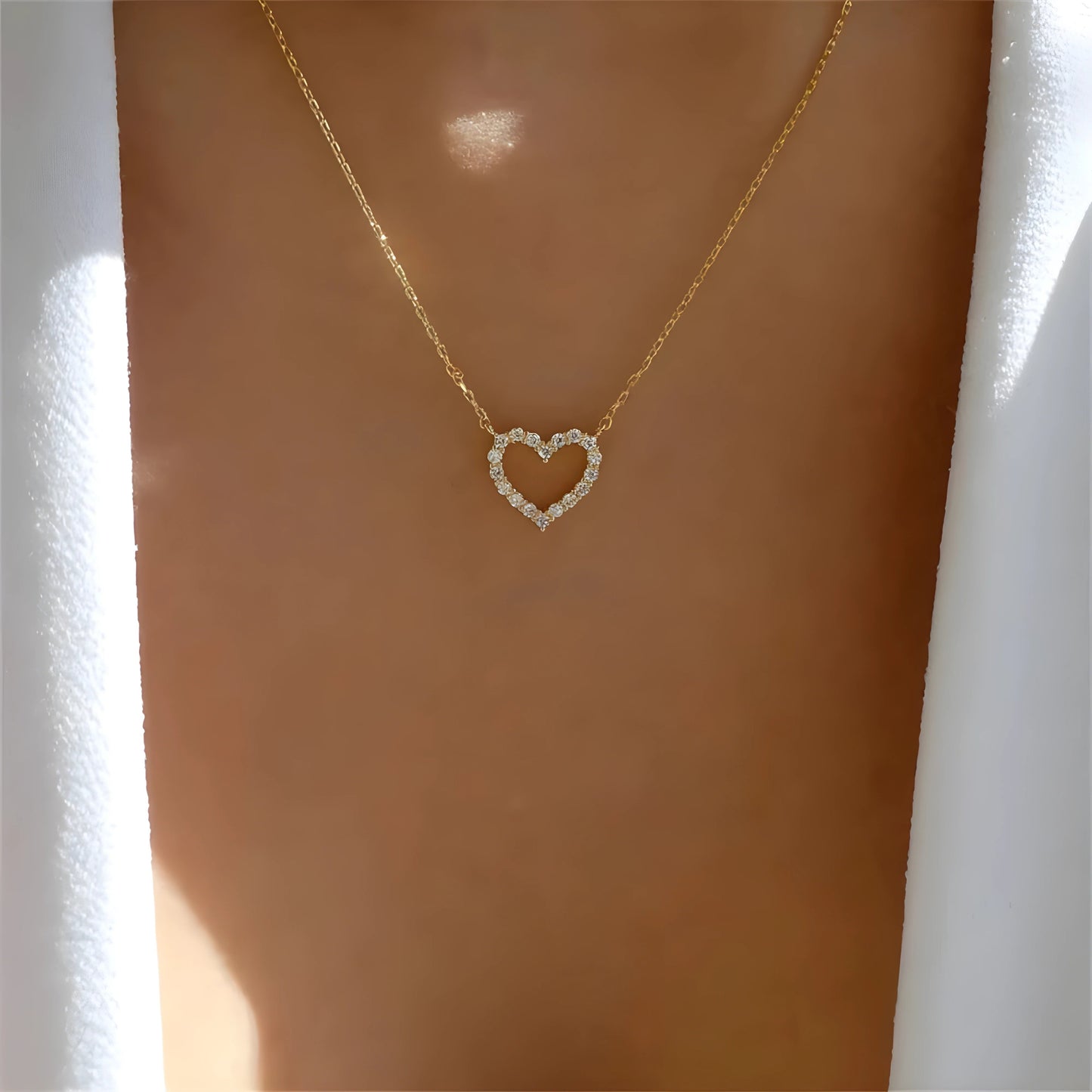 Elegante Hartvormige ketting I Valentina - Vanista