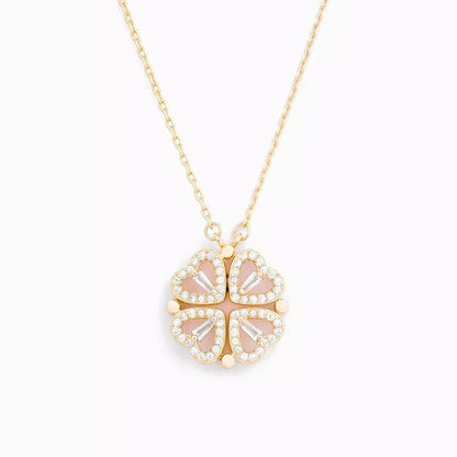 Hart en Klavertje Ketting - Boost je liefde en geluk
