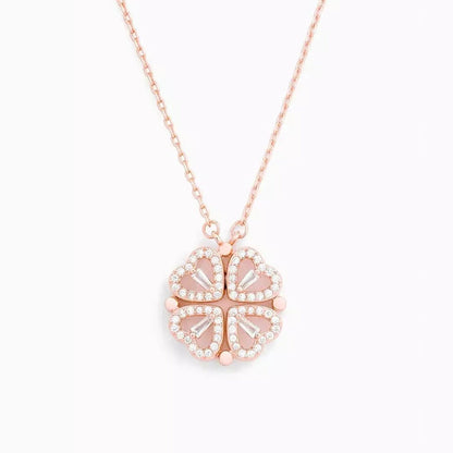 Hart en Klavertje Ketting - Boost je liefde en geluk