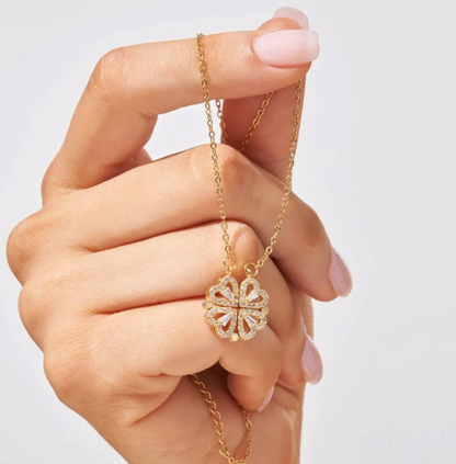 Hart en Klavertje Ketting - Boost je liefde en geluk