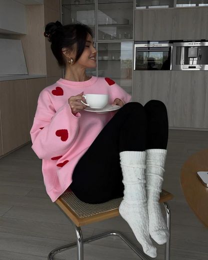 Lily | Hartjes Oversized trui