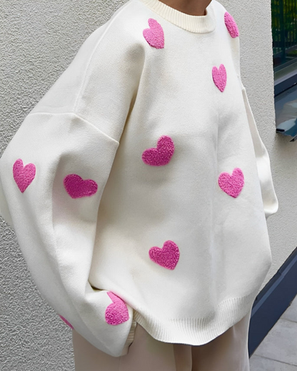 Lily | Hartjes Oversized trui
