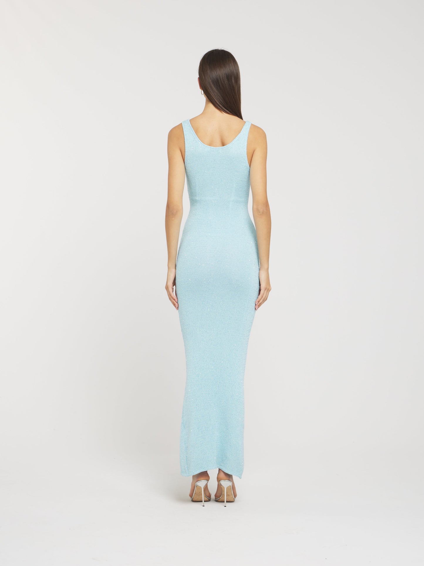 Nina | Blauwe Maxi jurk met glitter