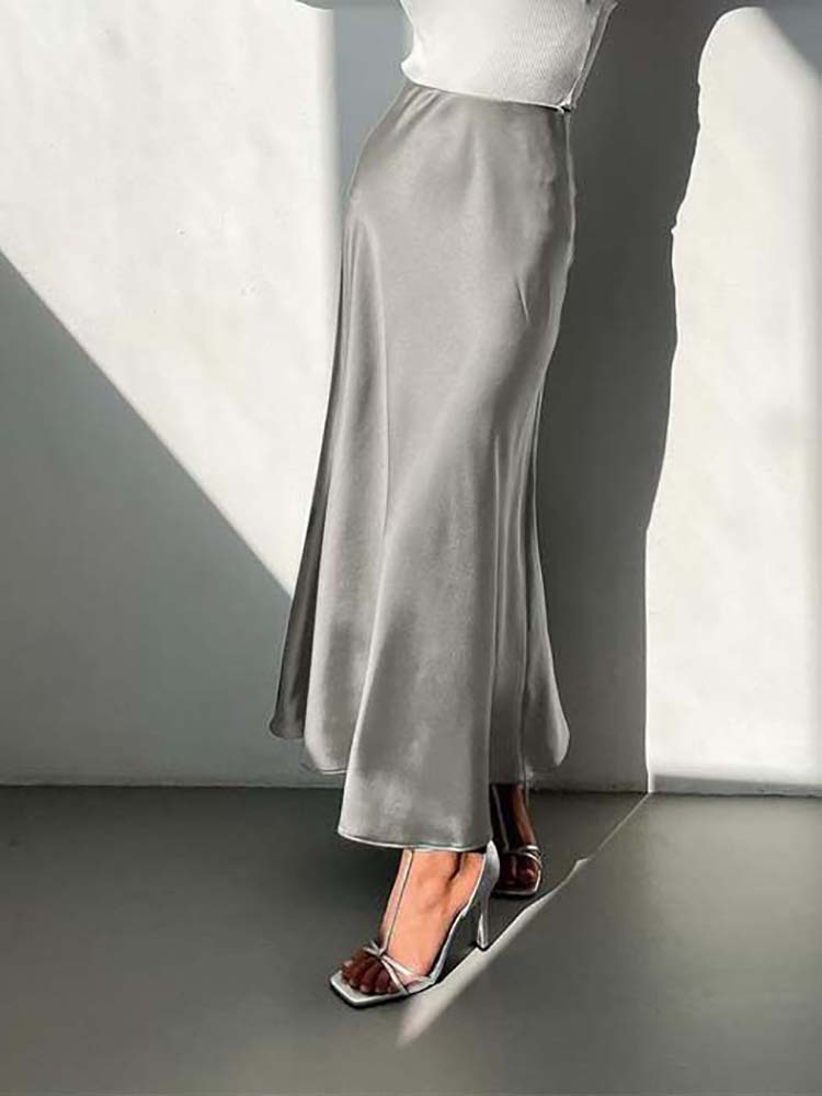 Olga | Satijnen Rok - Tijdloze elegantie en ultiem comfort