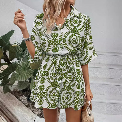 Paula| Comfortabel Zomer Playsuit met print