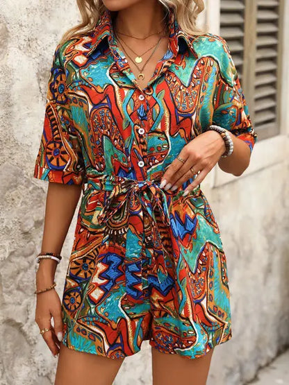 Paula| Comfortabel Zomer Playsuit met print