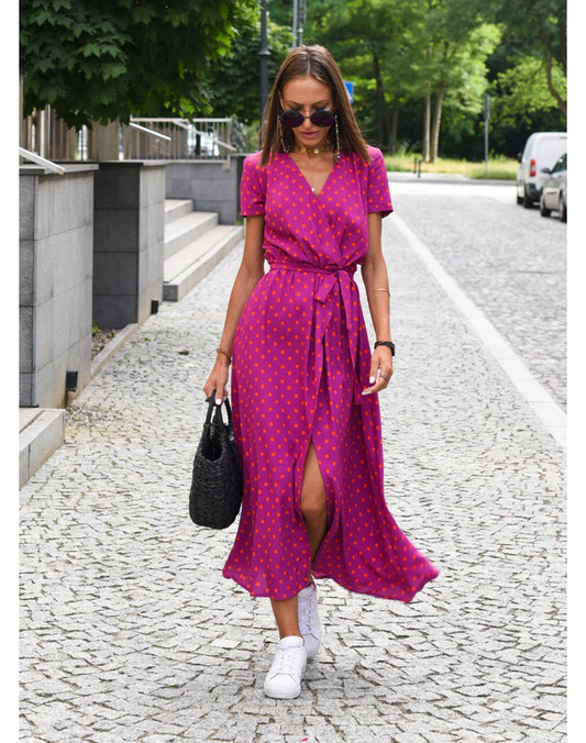 Pheline | Zomerdroom- Kleurrijke Elegante Jurk